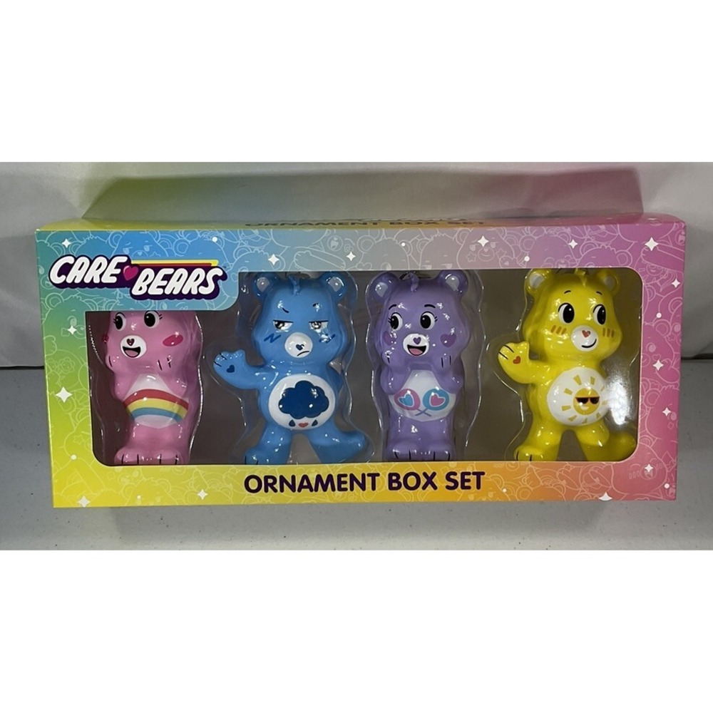 Care Bears Box Set Of 4 Christmas Holiday Ornaments